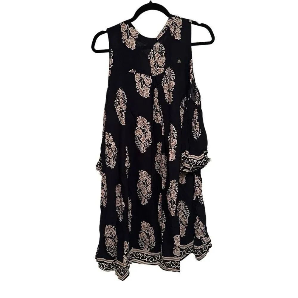 Kori America Navy and Cream Cold Shoulder Tunic- Size S